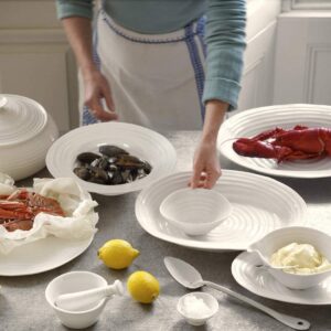 Portmeirion Sophie Conran White Oval Turkey Platter | 20 Inch Large Tray for Serving Appetizers, Snacks and Pizza | Made from Fine Porcelain | Dishwasher and Microwave Safe