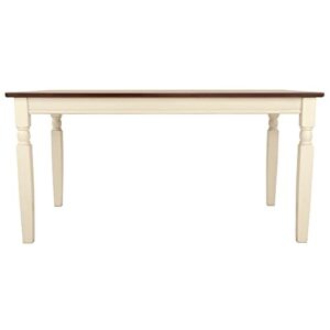 Signature Design by Ashley Whitesburg Cottage Dining Table, Seats up to 6, Brown & Antique White