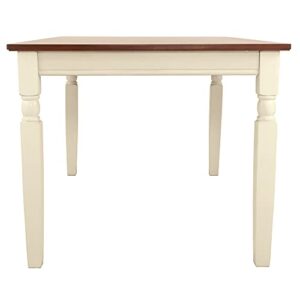 Signature Design by Ashley Whitesburg Cottage Dining Table, Seats up to 6, Brown & Antique White