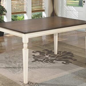 Signature Design by Ashley Whitesburg Cottage Dining Table, Seats up to 6, Brown & Antique White