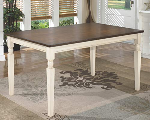 Signature Design by Ashley Whitesburg Cottage Dining Table, Seats up to 6, Brown & Antique White