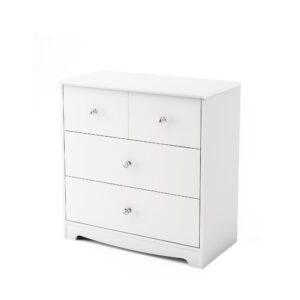 south shore little teddy 3 drawer chest, pure white