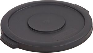 cfs 34101123 bronco polyethylene round lid, 16.13" overall diameter x 2.13" height, gray, for 10 gallon containers (case of 6)