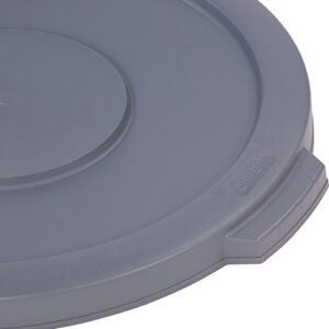 CFS 34101123 Bronco Polyethylene Round Lid, 16.13" Overall Diameter x 2.13" Height, Gray, For 10 Gallon Containers (Case of 6)