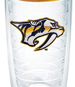 Tervis NHL Nashville Predators Primary Logo Tumbler with Emblem and Yellow Lid 16oz, Clear