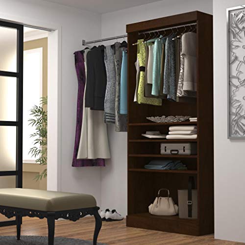 Bestar Pur Closet Organizer in Chocolate, 36W