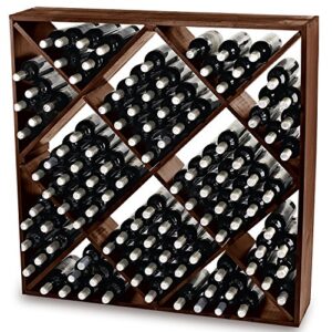 jumbo bin 120 bottle wine rack - walnut