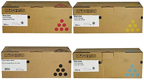 Ricoh Part# 406344. 406345. 406346. 406347 Toner Cartridge Set (OEM)