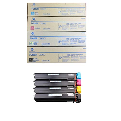 Konica Minolta Part# TN-711K. TN-711C. TN-711M. TN-711Y Toner Cartridge Set (OEM)