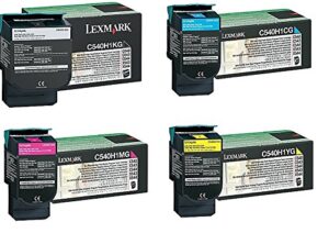 lexmark c540h1kg c540h1cg c540h1mg c540h1yg c540 c543 c544 c546 x543 x544 x546 x548 toner cartridge set (black cyan magenta yellow, 4-pack) in retail packaging