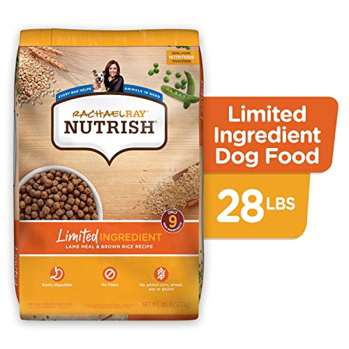 Rachael Ray Nutrish Limited Ingredient Diet Lamb Meal & Brown Rice Recipe, 28 Pound Bag