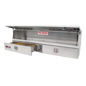 brute 80-tbs200-90d-bd pro series 90" contractor topsider polished aluminum tool box with doors & drawers