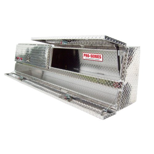 Brute 80-TBS200-90D Pro Series 90" Contractor TopSider Polished Aluminum Tool Box with Doors