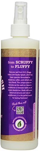 Buddy Biscuits Splash Dog Deodorizer & Conditioner, Easy Spray On with Botanical Extracts, Lavender & Mint 16 oz (15402)