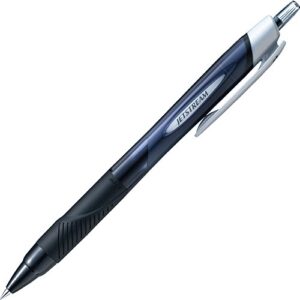 uni jetstream standard ballpoint pen - 0.38 mm - black ink - black body