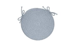 solid polypropylene chair pad braided rug, 15-inch, hydrangea