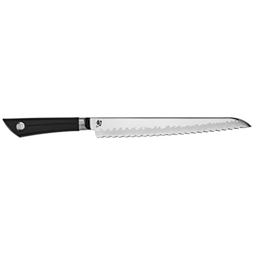 Shun Cutlery Sora Bread Knife 9”, Long Serrations Glide Through Bread, San Mai Construction, Authentic, Handcrafted, Japanese Serrated Kitchen Knife