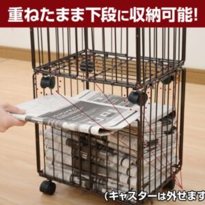 Yamazen RSR-2C (DBR) Newspaper Stocker, 2 Tiers, Dark Brown