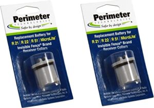 perimeter technologies two-pack dog fence batteries for invisible fence brand receiver collars (2-pack)