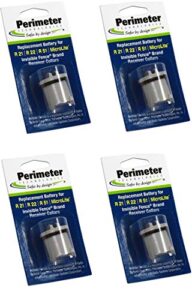 perimeter technologies four pack dog fence batteries for invisible fence r21 or r51 receiver collars (4-pack
