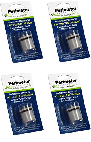 Perimeter Technologies Four Pack Dog Fence Batteries for Invisible Fence R21 or R51 Receiver Collars (4-Pack