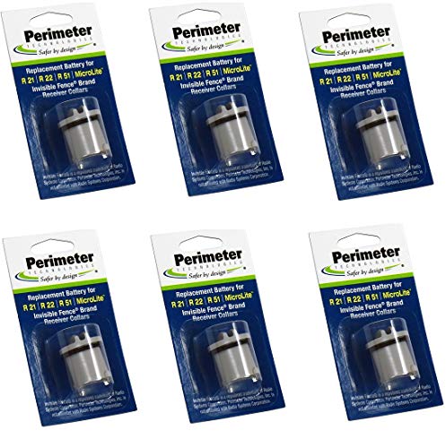 Perimeter Technologies Six Pack Dog Fence Batteries for Invisible Fence R21 or R51 Receiver Collars