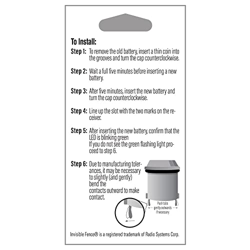 Perimeter Technologies Six Pack Dog Fence Batteries for Invisible Fence R21 or R51 Receiver Collars