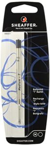 sheaffer ballpoint refill"t" style - black medium blister card (fits sagaris, taranis & stylus)