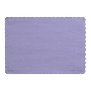 creative converting 50 count touch of color paper placemats, luscious lavender