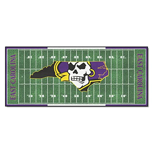 FANMATS 8452 East Carolina Pirates Field Runner Rug - 30in. x 72in.