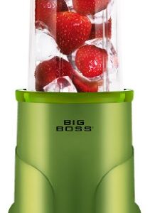 Big Boss 8993 4-Piece Personal Countertop Blender Mixing System, 300-watt, Green