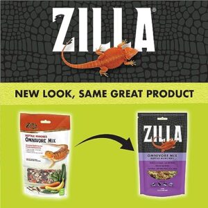 Zilla Reptile Munchies Omnivore Food Mix for Pet Bearded Dragons, Water Dragons, Tegus and Box Turtles, 4-Ounce