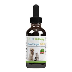 pet wellbeing blood sugar gold for dogs - vet-formulated - supports blood sugar balance and healthy pancreas & liver in dogs - natural herbal supplement 2 oz (59 ml)