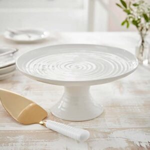 Portmeirion Sophie Conran White Mini Cake Stand | 6.5 Inch Cupcake Stand for Dessert Display at Weddings and Birthday Parties | Made from Fine Porcelain