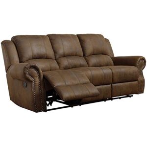 coaster furniture sir rawlinson motion sofa with nailhead studs buckskin brown 650151