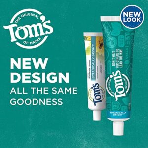 Tom's Of Maine Botanically Bright Whitening Toothpaste Peppermint 4.7 Oz (pack of 6)