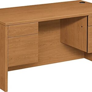 HON 10573Cc 10500 Series 3/4-Height Double Pedestal Desk, 60W X 30D X 29-1/2H, Harvest