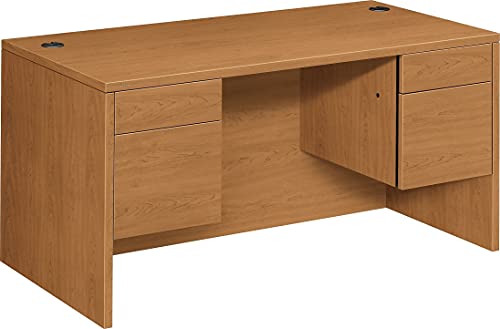 HON 10573Cc 10500 Series 3/4-Height Double Pedestal Desk, 60W X 30D X 29-1/2H, Harvest