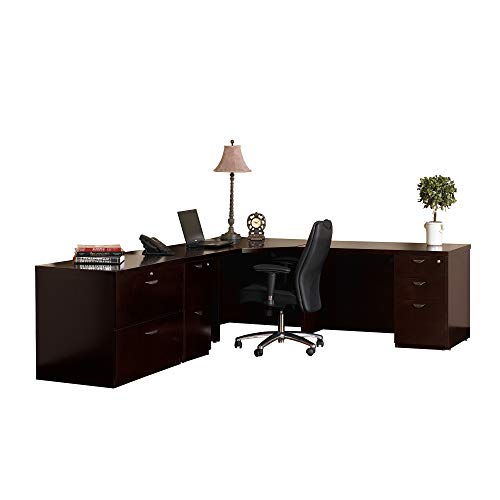 Mayline Mira Series Box/File Credenza Pedestal, Brown