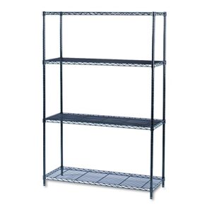 safco 48" x 18" industrial wire shelving - black