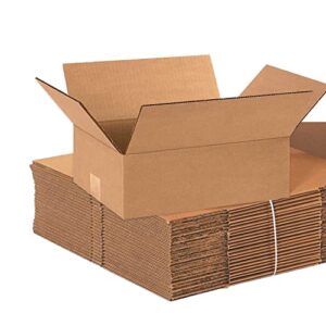 aviditi shipping boxes flat 12"l x 9"w x 4"h, 25-pack | corrugated cardboard box for packing, moving and storage