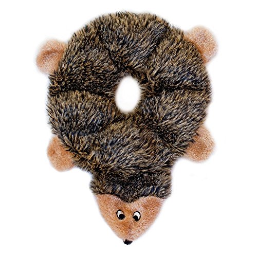 ZippyPaws - Loopy - No Stuffing Squeaky Plush Dog Toy - for Small and Medium Dogs - Hedgehog