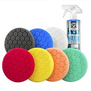 chemical guys buf_hex_kits_8p hex-logic buffing pad kit, 5.5", 8 items