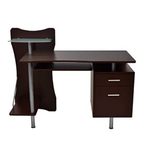 Techni Mobili RTA-325-CH36 Stylish Computer Desk with Storage, Chocolate, 22.25" D x 51.25" W x 39.5" H