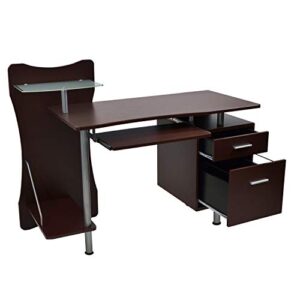 Techni Mobili RTA-325-CH36 Stylish Computer Desk with Storage, Chocolate, 22.25" D x 51.25" W x 39.5" H