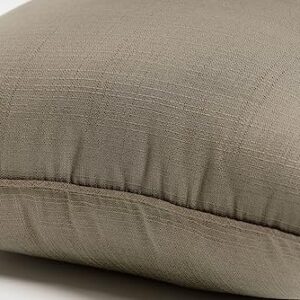 Pillow Perfect Forsyth Solid Indoor/Outdoor Lumbar Pillow Plush Fill, Weather and Fade Resistant, Lumbar - 11.5" x 18.5", Brown, 2 Count