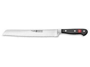 wusthof 4152 classic 9-inch double serrated bread knife, high carbon steel