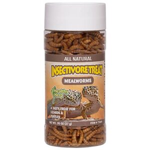 healthy herp insectivore reptile treat mealworms 0.95-ounce (27 grams) jar
