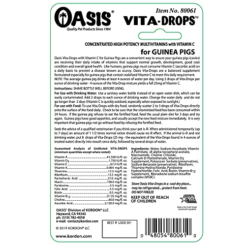 OASIS # 80061 Guinea Pig Vita Drop, 2-Ounce