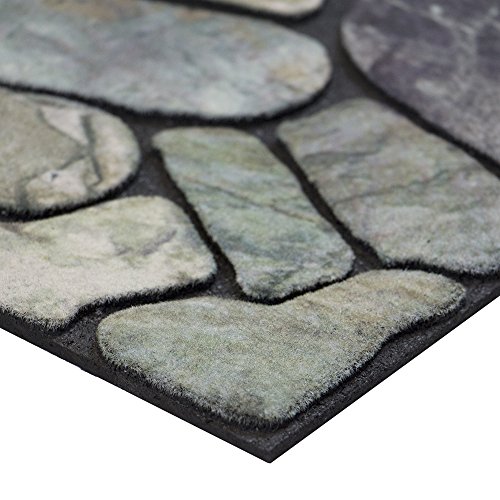 Apache Mills Masterpiece Flagstone Grey Stone Door Mat, 18-Inch by 30-Inch